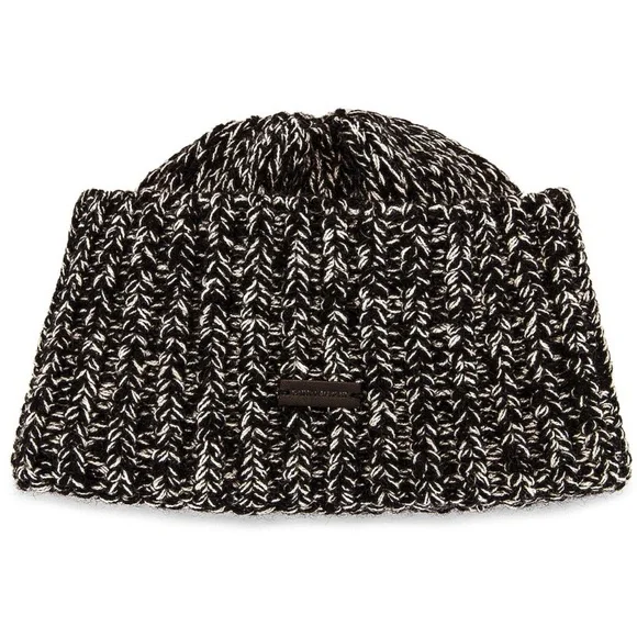 NWOT🖤SAINT LAURENT🖤Knitted Cuff Cashmere Wool Beanie Hats
